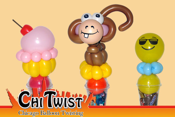 Cupcake Monkey Emoji Candy Cup Balloons