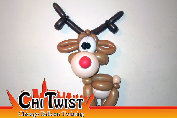 Reindeer Christmas Balloon Animal