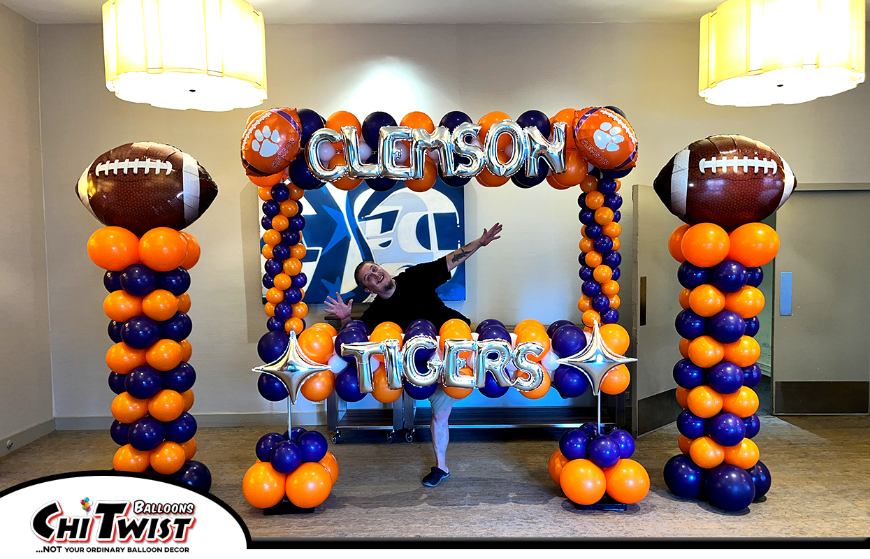 clemson tigers balloon photo frame and columns
