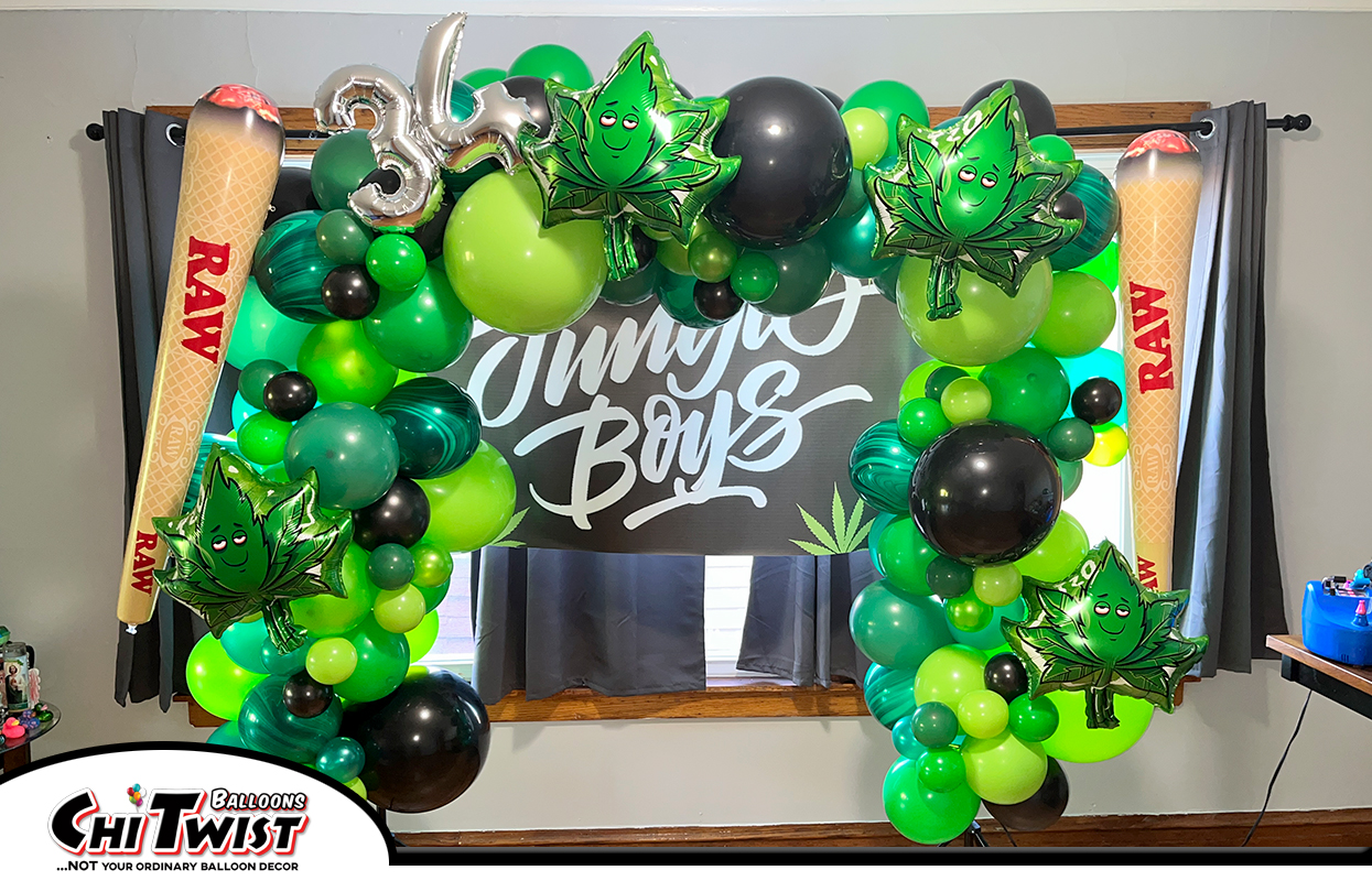 galrnd arch marijuana balloon theme